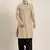 Beige cotton pathani with salwar