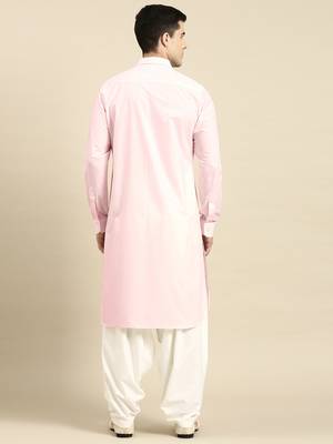Light pink fine cotton pathani with salwar 5