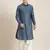 Denim blue cotton pathani with salwar