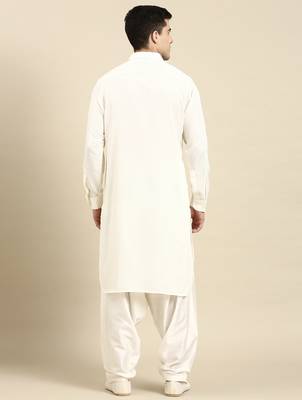 White cotton pathani with salwar 5
