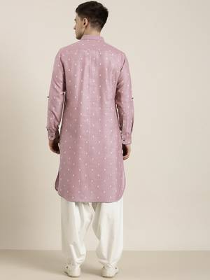 Pink cotton pathani with salwar 5