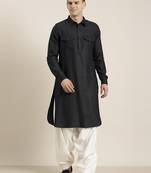 Black cotton pathani with salwar