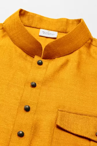 Mustard cotton short pathani