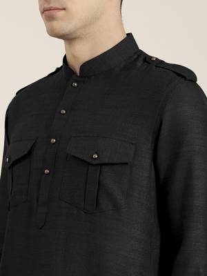 Black cotton short pathani 5