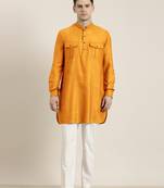 Mustard cotton short pathani