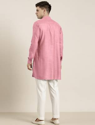 Old rose cotton short pathani 5