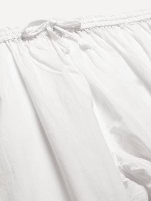 Hand embroidered white cotton lucknowi chikankari palazzo 5