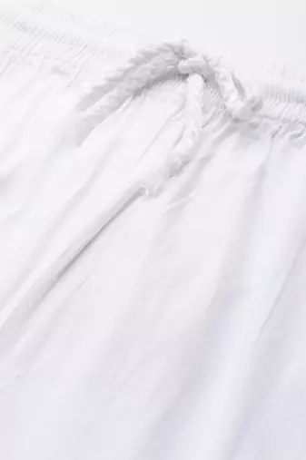 Hand embroidered white cotton lucknowi chikankari palazzo
