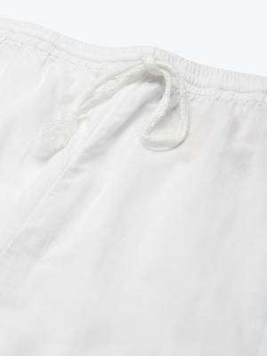 Hand embroidered white cotton lucknowi chikankari palazzo 5