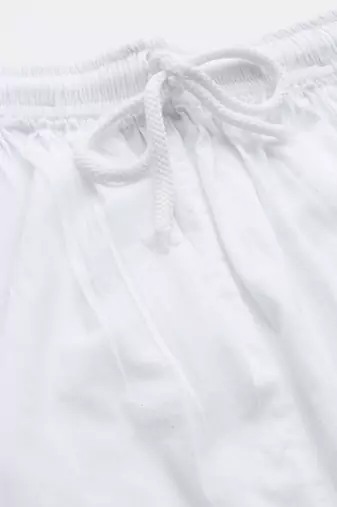 Hand embroidered white cotton lucknowi chikankari palazzo