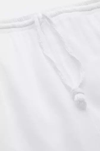 Hand embroidered white cotton lucknowi chikankari palazzo