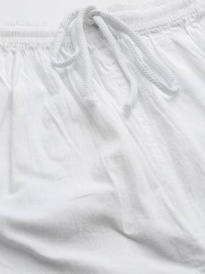 Hand embroidered white cotton lucknowi chikankari palazzo 5