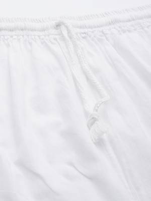 Hand embroidered white cotton lucknowi chikankari palazzo 5