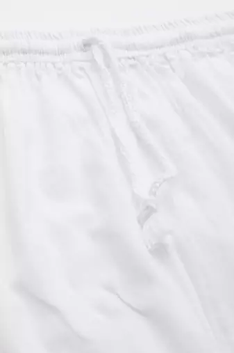 Hand embroidered white cotton lucknowi chikankari palazzo