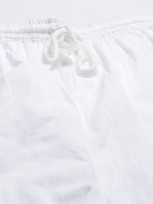 Hand embroidered white cotton lucknow chikan palazzo 5
