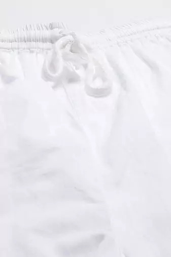 Hand embroidered white cotton lucknow chikan palazzo