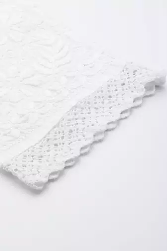 Hand embroidered white cotton lucknowi chikankari palazzo