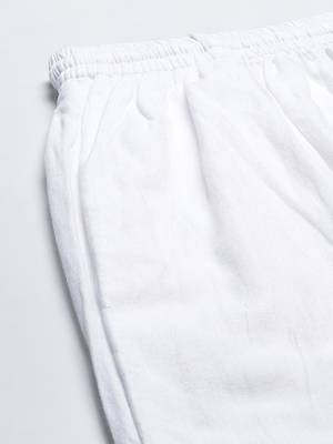 Hand embroidered white cotton lucknowi chikankari palazzo 6
