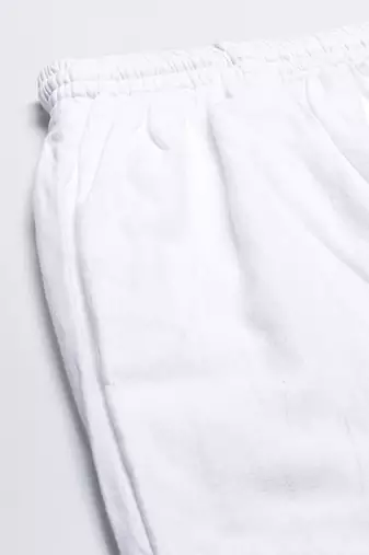 Hand embroidered white cotton lucknowi chikankari palazzo