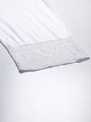 Hand embroidered white cotton lucknowi chikankari palazzo 7