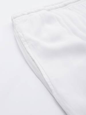 Hand embroidered white cotton lucknowi chikankari palazzo 6