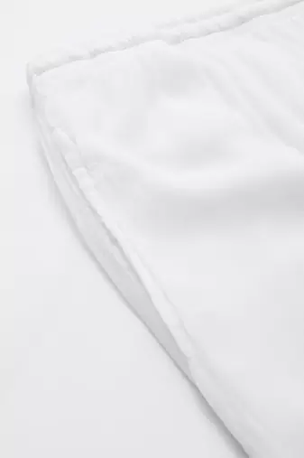 Hand embroidered white cotton lucknowi chikankari palazzo