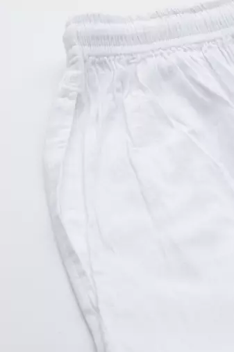 Hand embroidered white cotton lucknowi chikankari palazzo