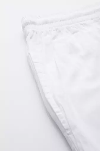 Hand embroidered white cotton lucknowi chikankari palazzo