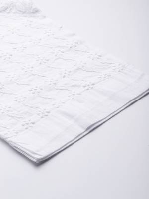 Hand embroidered white cotton lucknowi chikankari palazzo 7