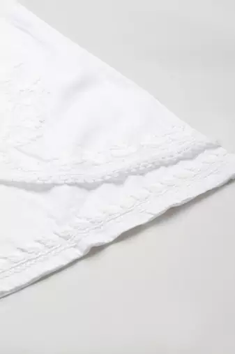 Hand embroidered white cotton lucknowi chikankari palazzo