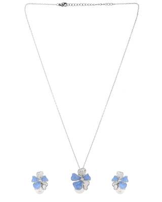 Graceful bloom pearl necklace set gift for rakhi 2