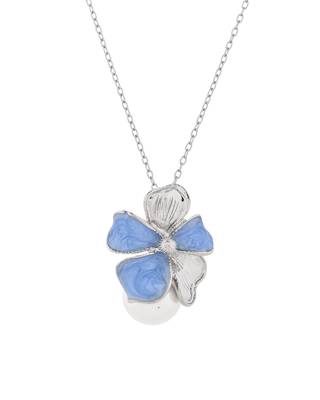 Graceful bloom pearl necklace set gift for rakhi 4