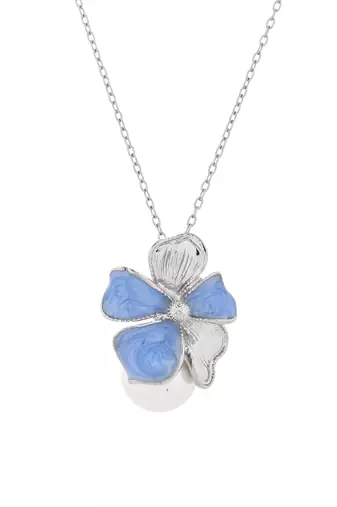 Graceful bloom pearl necklace set gift for rakhi