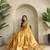 Yellow zari tissue weaving saree with all over pichwai pattern
