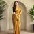 Yellow zari tissue weaving saree with all over pichwai pattern