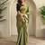 green zari tissue weaving saree with all over pichwai pattern