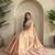 Peach zari tissue weaving saree with all over pichwai pattern