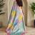 Multicolor Printed Georgette Weaving Saree with blouse