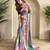 Multicolor Printed Georgette Weaving Saree with blouse