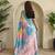 Blue Printed Georgette Weaving Sarees