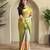 Yellow Printed Georgette Weaving Saree with blouse