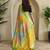 Yellow Printed Georgette Weaving Saree with blouse