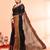 cotton blend black handloom saree with blouse piece