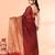 maroon cotton handloom saree with gold zari stripes