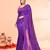 cotton handloom purple sequin saree with blouse piece