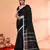 black mul cotton handloom jamdani saree with blouse piece