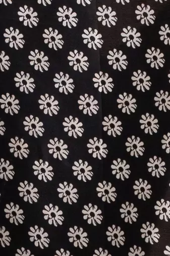 Black crepe digital printed saree with blouse