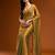 Light green plain solid saree with blouse