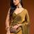 Light green plain solid saree with blouse