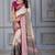 Wine soft silk crape kalamakri prints with zari pattu woven border with blouse